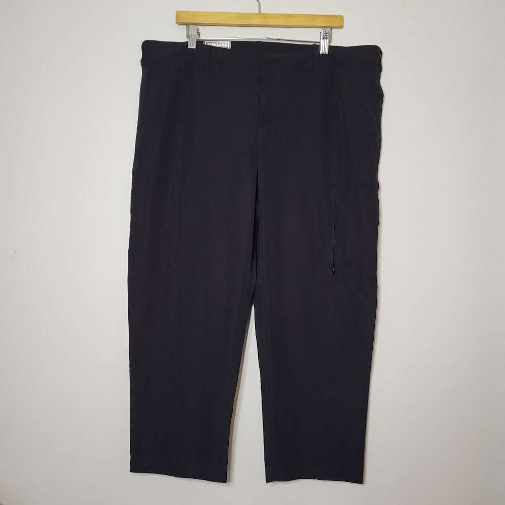 Kirkland Signature Womens Black Dress Pants Size 16 Stretch Waistband With Pocke - Picture 2 of 8